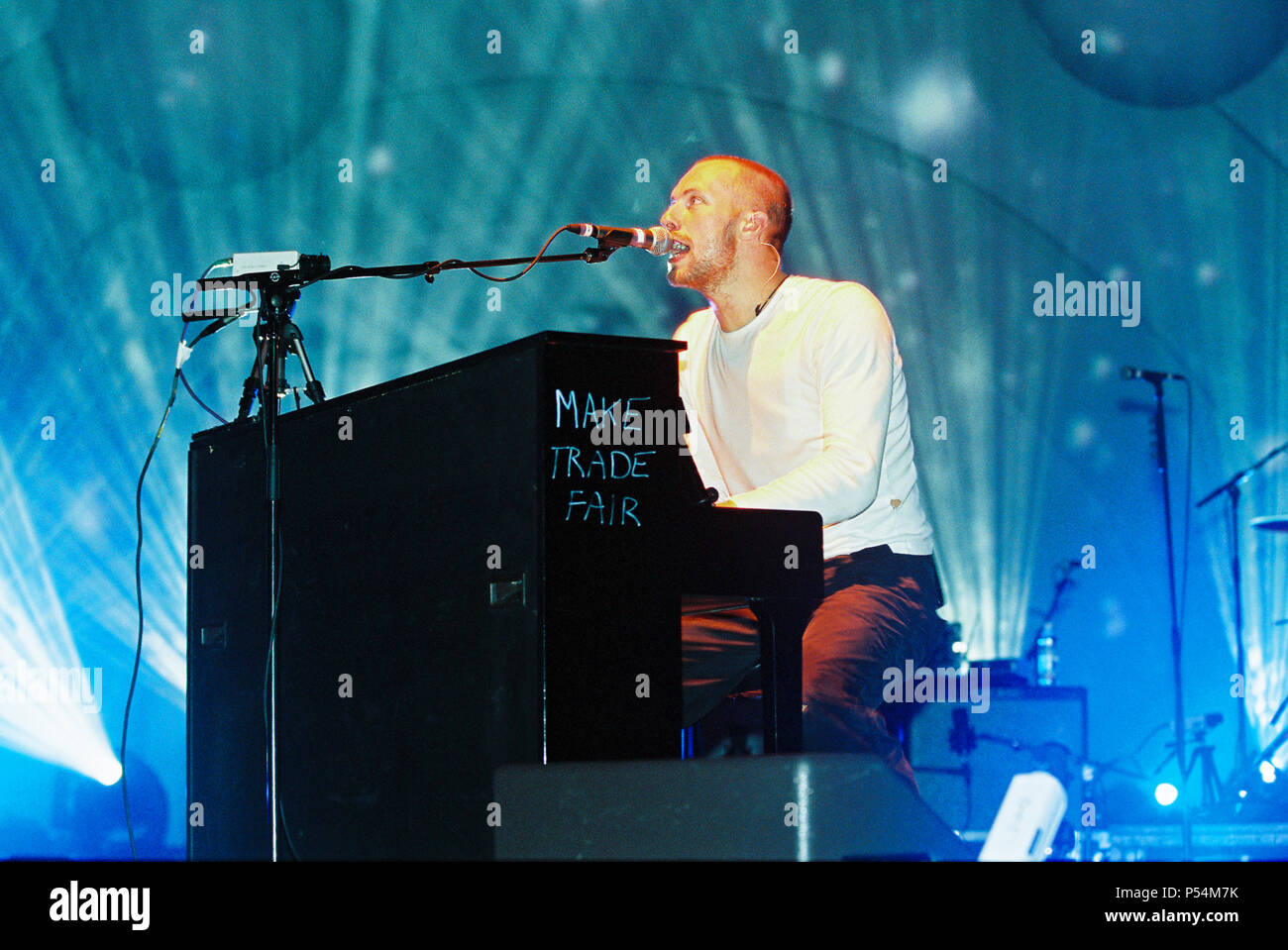 Chris Martin and Will Champion from Coldplay backstage at the Hollywood  Bowl, Los Angeles, united States of America Stock Photo - Alamy