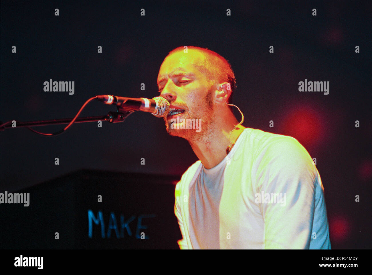 Chris Martin and Will Champion from Coldplay backstage at the Hollywood  Bowl, Los Angeles, united States of America Stock Photo - Alamy