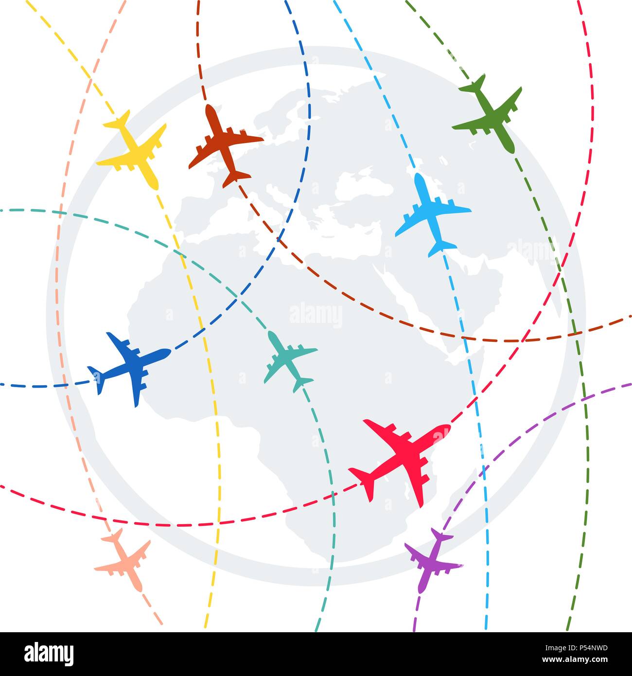 plane with dashed path lines. airplane flight route Stock Vector Image &  Art - Alamy