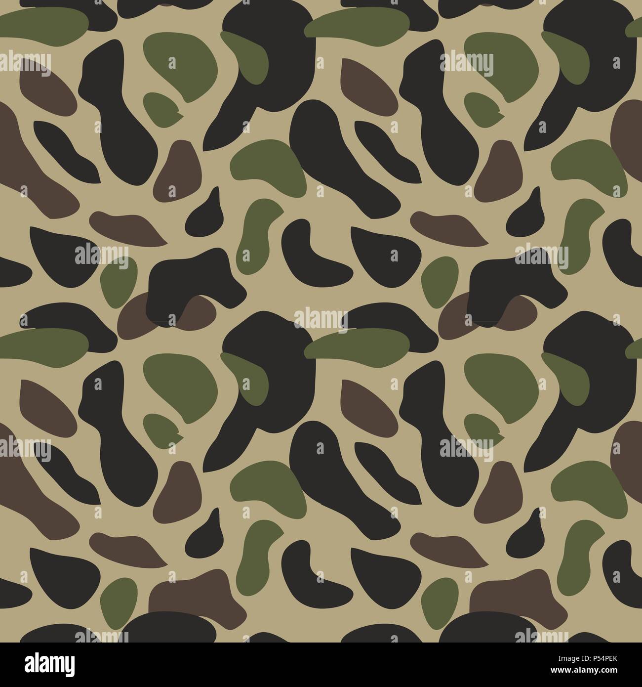 Camouflage pattern background seamless vector illustration. Classic  military clothing style. Camo repeat texture shirt print. Green brown black  olive Stock Vector Image & Art - Alamy