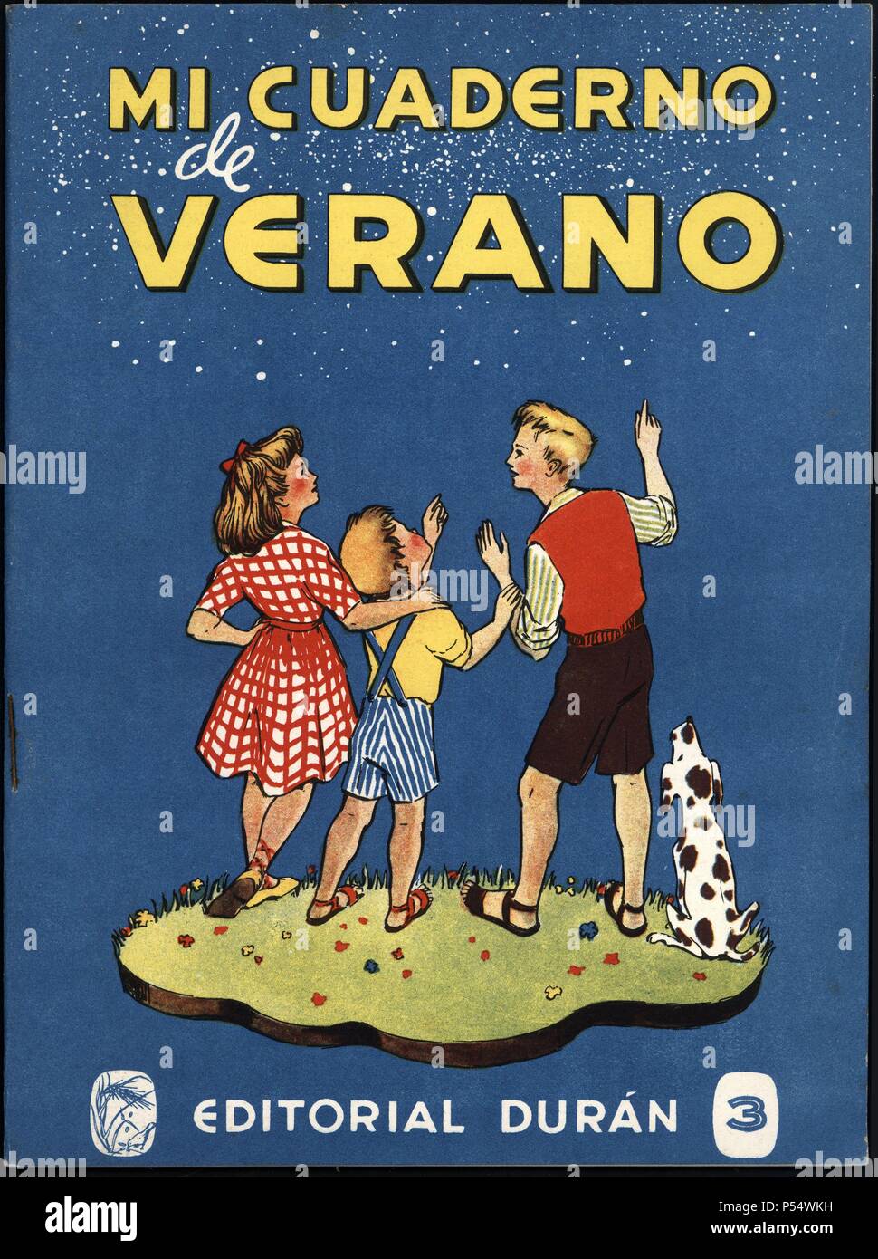 Mi cuaderno de verano. Cuaderno de trabajos para el verano. Editorial Durán, Barcelona, 1950 Photo - Alamy