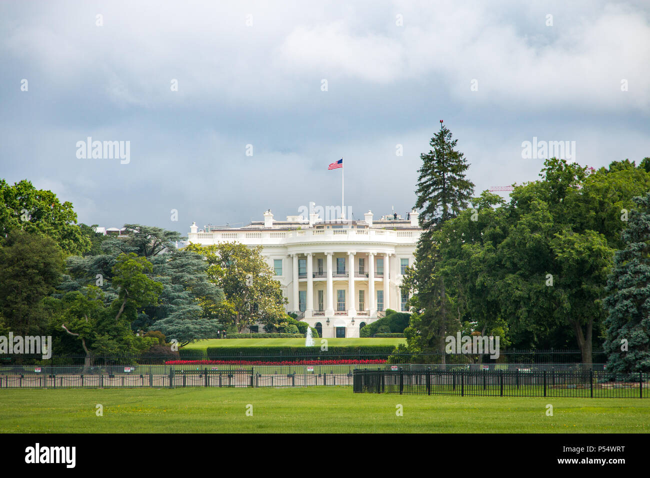 The White House from the south lawn Stock Photo