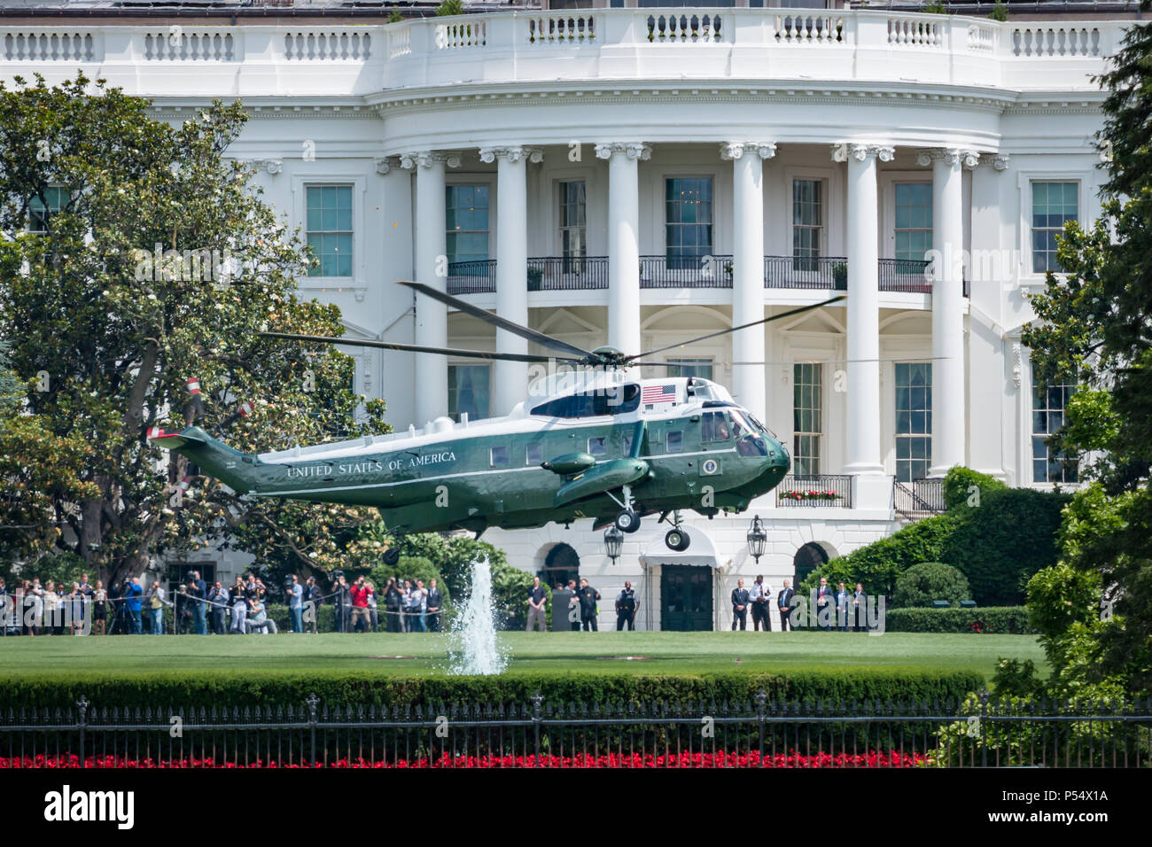 Marine One at the White House Stock Photo