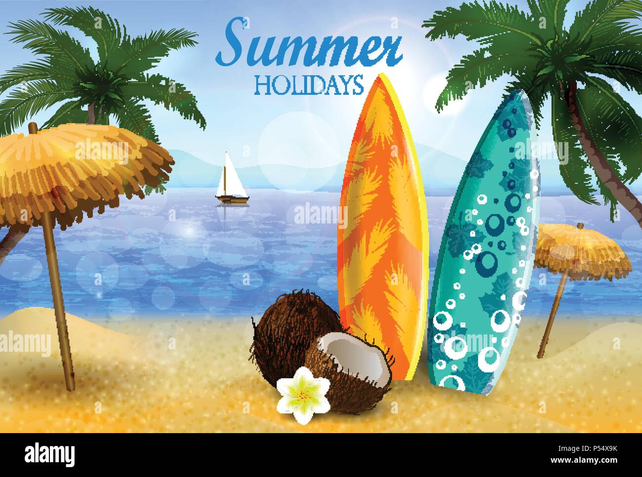 tropical vector background Stock Vector Image & Art - Alamy