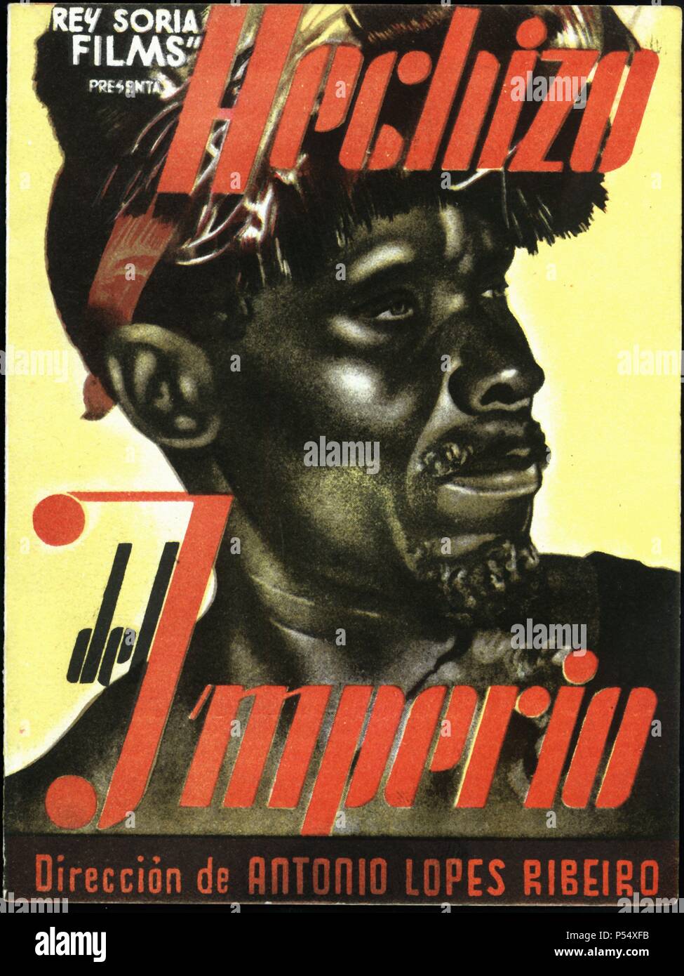 Cartel de la película 'Hechizo del imperio', dirigida por Antonio Lopes Ribeiro. Año 1944. Stock Photo