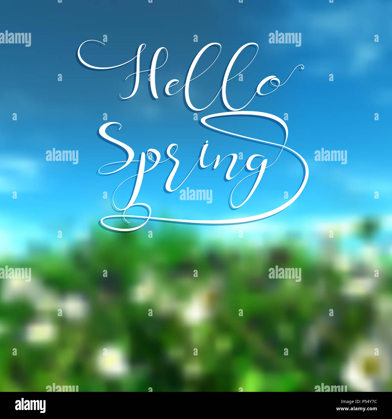 Vector landscape words spring hi-res stock photography and images - Alamy