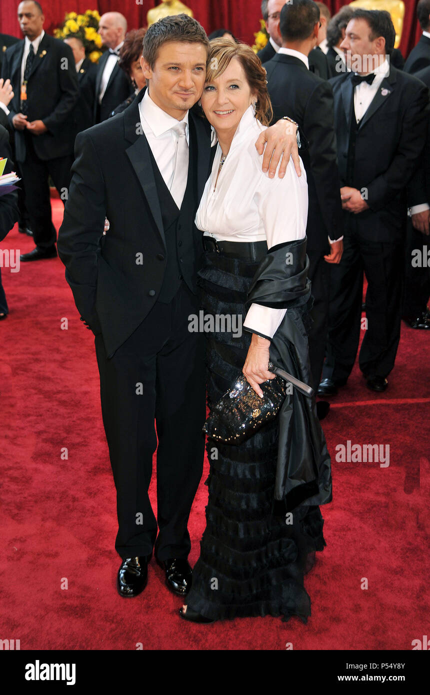 Jeremy Renner and mother 260 - 82nd Academy Awards arrival at the Kodak  Theatre In Los Angeles.Jeremy Renner and mother 260 Event in Hollywood Life  - California, Red Carpet Event, USA, Film, image size:860x1390