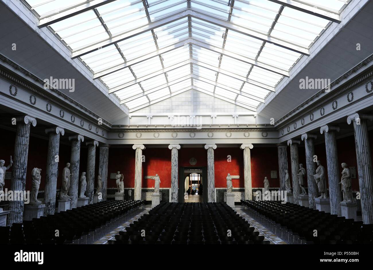 Denmark. Copenhagen. Ny Carlsberg Glyptotek. Hall. Interior. Stock Photo