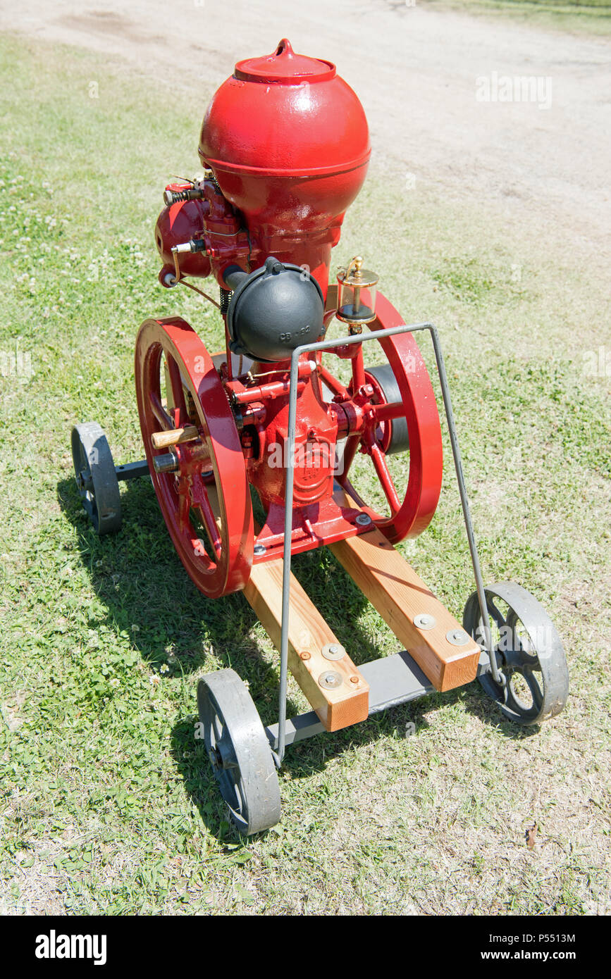 small vintage oil fuel engine Stock Photo Alamy