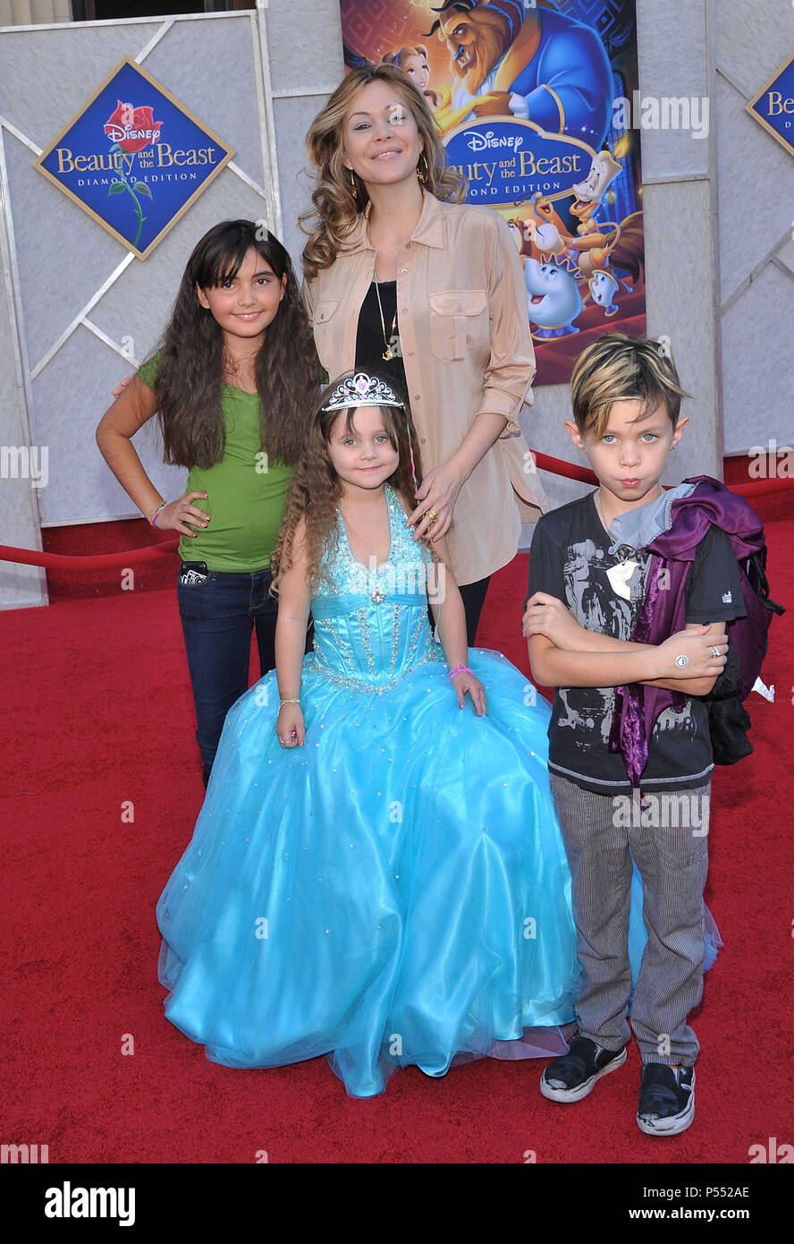 Shanna Moekler with dauhgters and son The Beauty and The Beast DVD / Blue Ray release at El Capitan Theatre In Los Angeles.Shanna Moakler kids 30  Event in Hollywood Life - California, Red Carpet Event, USA, Film Industry, Celebrities, Photography, Bestof, Arts Culture and Entertainment, Celebrities fashion, Best of, Hollywood Life, Event in Hollywood Life - California, Red Carpet and backstage, Music celebrities, Topix, Couple, family ( husband and wife ) and kids- Children, brothers and sisters inquiry tsuni@Gamma-USA.com, Credit Tsuni / USA, 2010 Stock Photo