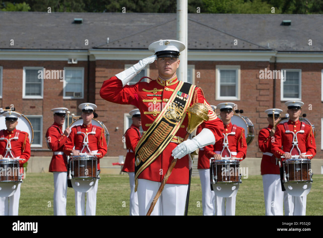 U.S. Marine Corps Master Sgt. Keith G. Martinez, drum major, Drum