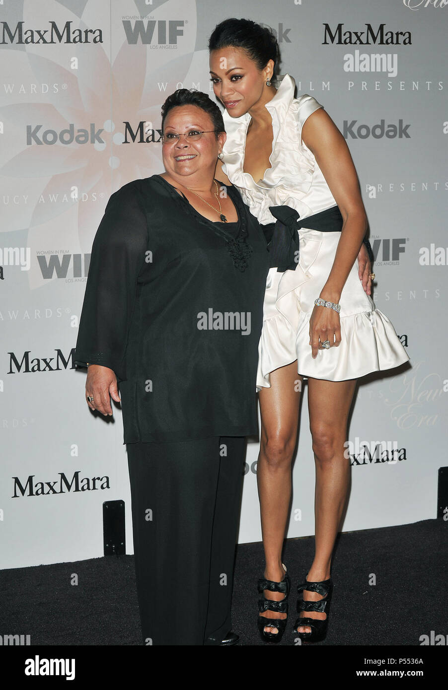 Zoe Saldana mom 40 - Women In Film - 2010 Crystal - Lucy Awards at the