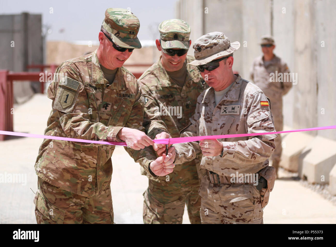 U.S. Army Maj. Gen. Joseph M. Martin, left, the Commanding General of