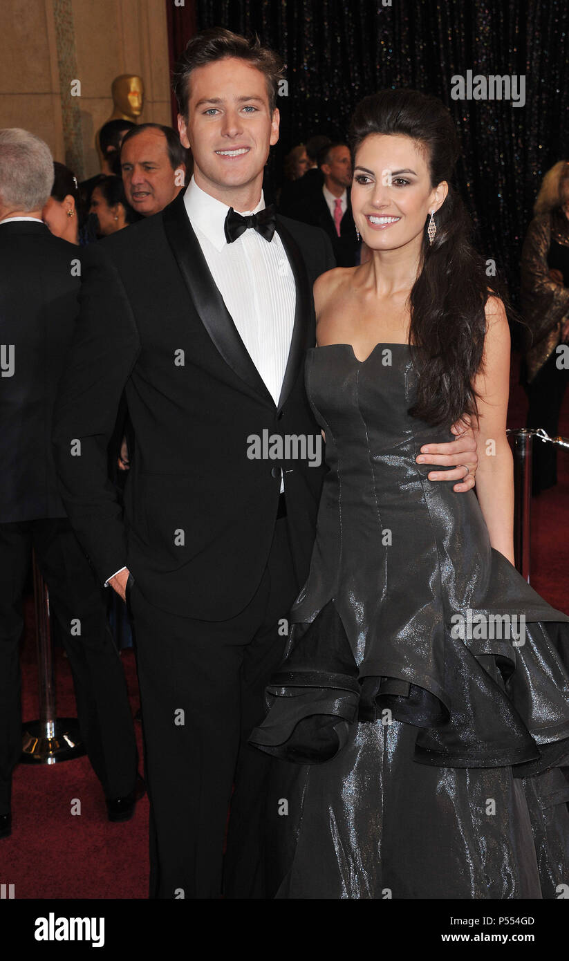Armie Hammer, wife at the 83th Academy Awards at the Kodak Theatre In
