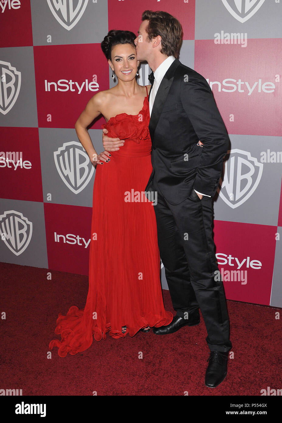 72Armie Hammer, wife Warner Bros & In Style Party after the Golden