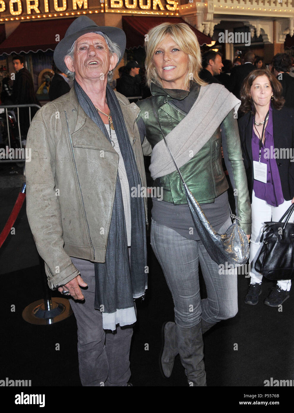 Keith Richards, Patti Hansen   at Pirates of the Caribbean-On Stranger Tides Premiere in Disneyland, Anaheim.Keith Richards, Patti Hansen  90 ------------- Red Carpet Event, Vertical, USA, Film Industry, Celebrities,  Photography, Bestof, Arts Culture and Entertainment, Topix Celebrities fashion /  Vertical, Best of, Event in Hollywood Life - California,  Red Carpet and backstage, USA, Film Industry, Celebrities,  movie celebrities, TV celebrities, Music celebrities, Photography, Bestof, Arts Culture and Entertainment,  Topix, vertical,  family from from the year , 2011, inquiry tsuni@Gamma-US Stock Photo