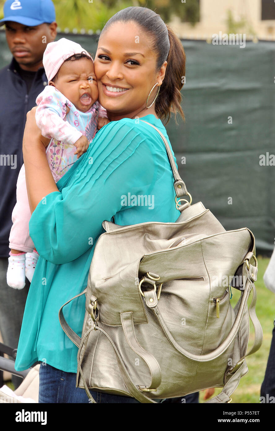 Laila Ali, Daughter Sydney at the Pediatric Aid Foundation 2011 at the