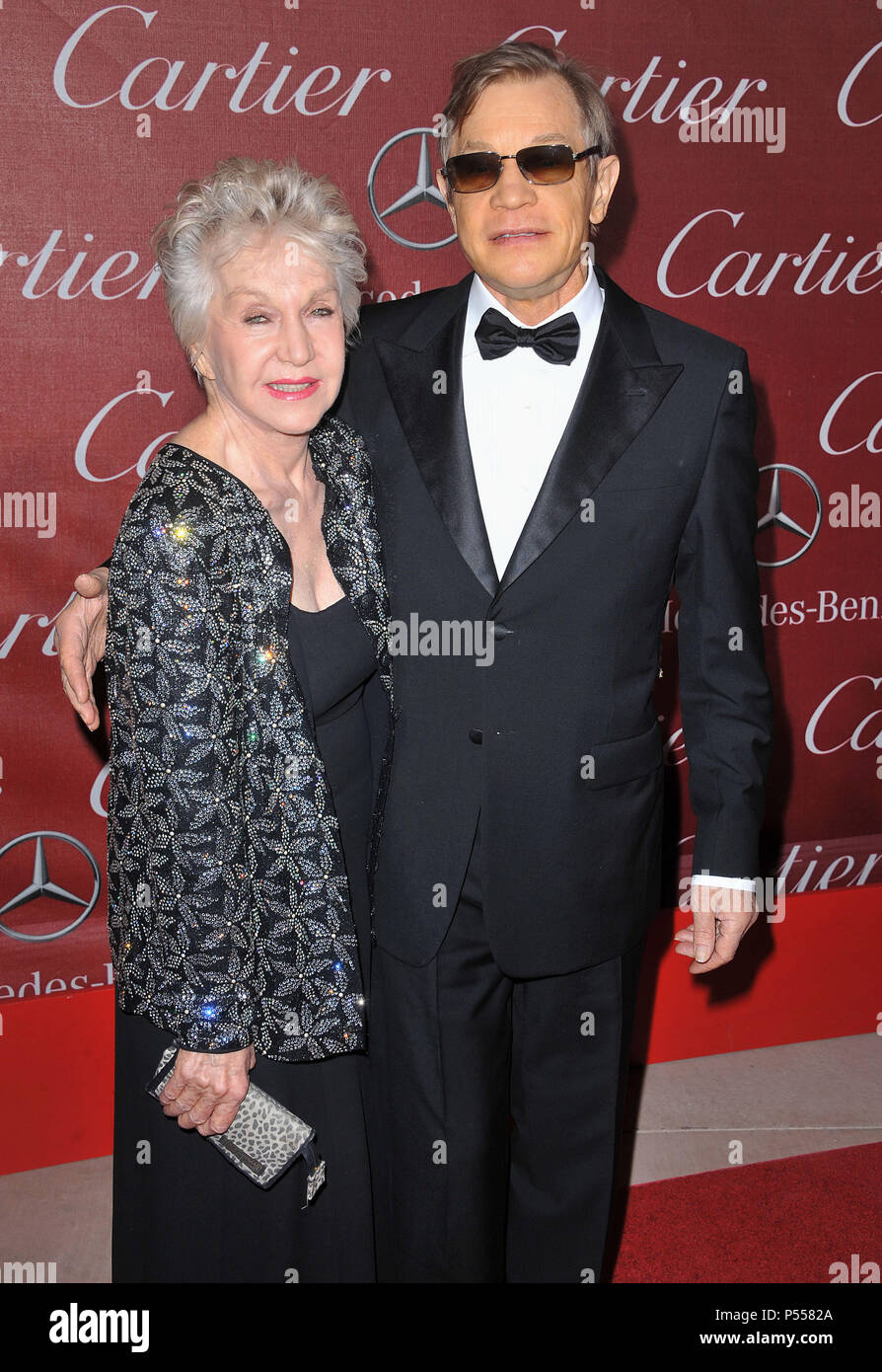Michael York, wife Patricia McCallum - 22nd Annual Palm Springs International Film Festival Awards Gala at the Convention Center In Palm Springs.Michael York, Patricia McCallum 73 ------------- Red Carpet Event, Vertical, USA, Film Industry, Celebrities,  Photography, Bestof, Arts Culture and Entertainment, Topix Celebrities fashion /  Vertical, Best of, Event in Hollywood Life - California,  Red Carpet and backstage, USA, Film Industry, Celebrities,  movie celebrities, TV celebrities, Music celebrities, Photography, Bestof, Arts Culture and Entertainment,  Topix, vertical,  family from from t Stock Photo