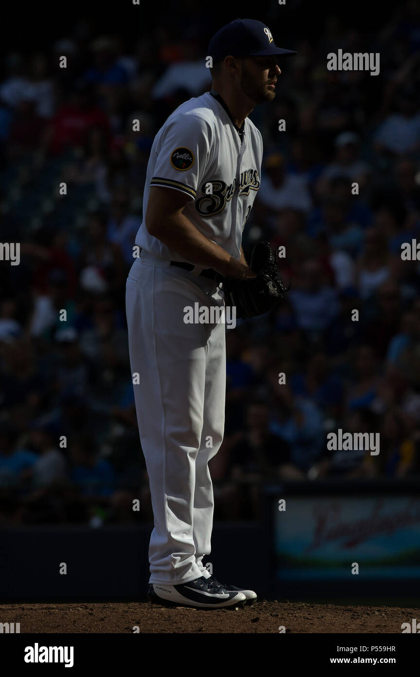 Milwaukee Brewers Player Celebrating After A Win Background