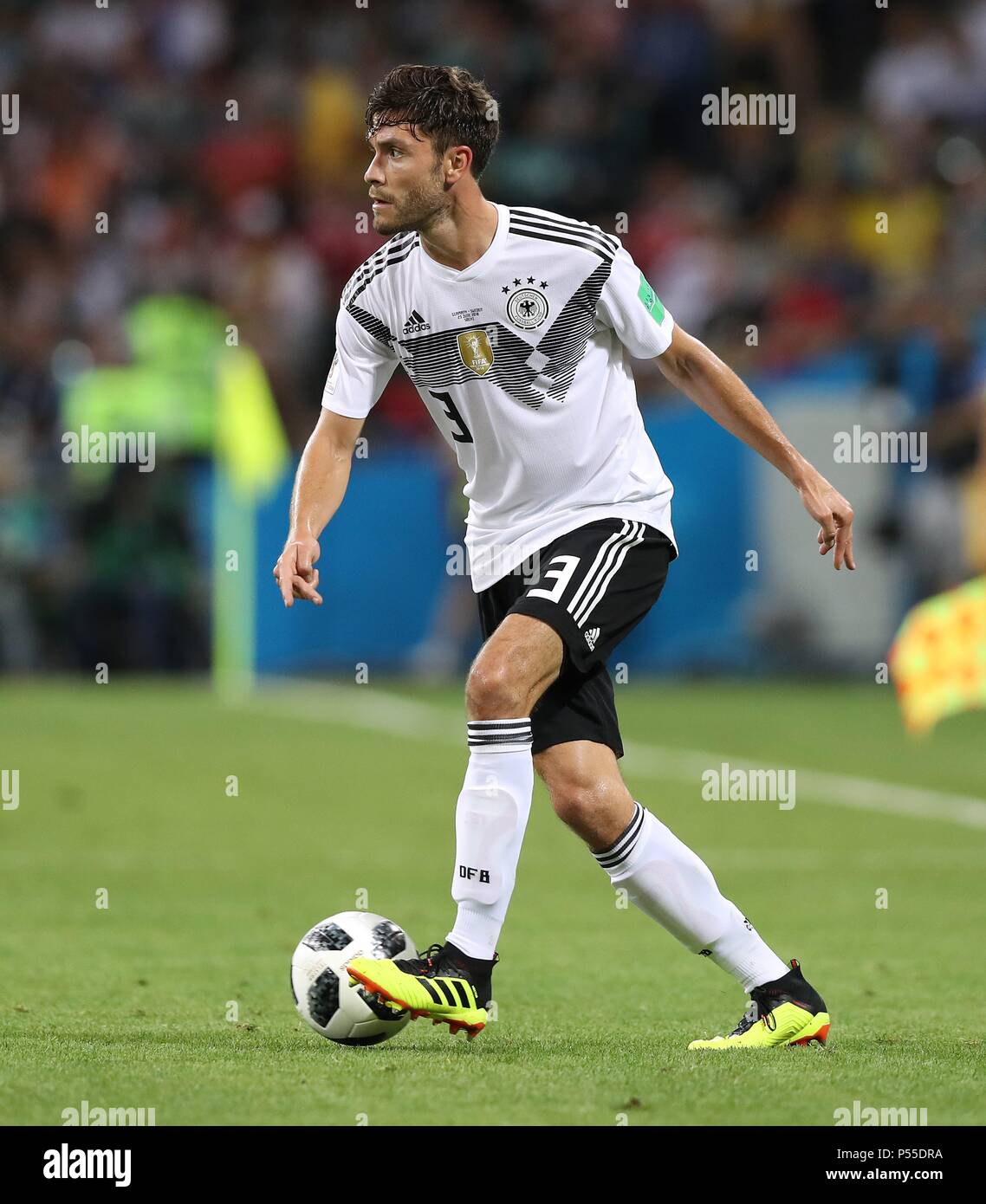 firo: 23.06.2018, Moscow, Fuvuball, Soccer, National Team, World Cup 2018 in Russia, Ruvuland, WC 2018 in Russia, Ruvuland, World Cup 2018 Russia, Russia, M27, Germany - Sweden 2: 1 GER Jonas Hector, single action | usage worldwide Stock Photo