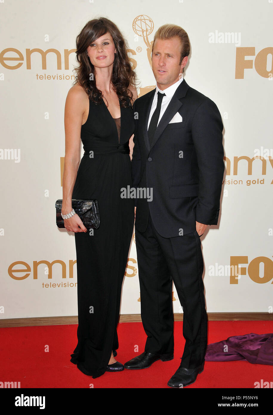 Scott Caan, wife  arriving at the 2011 Emmy Awards at the Nokia Theatre in Los Angeles.Scott Caan, wife  244 ------------- Red Carpet Event, Vertical, USA, Film Industry, Celebrities,  Photography, Bestof, Arts Culture and Entertainment, Topix Celebrities fashion /  Vertical, Best of, Event in Hollywood Life - California,  Red Carpet and backstage, USA, Film Industry, Celebrities,  movie celebrities, TV celebrities, Music celebrities, Photography, Bestof, Arts Culture and Entertainment,  Topix, vertical,  family from from the year , 2011, inquiry tsuni@Gamma-USA.com Husband and wife Stock Photo