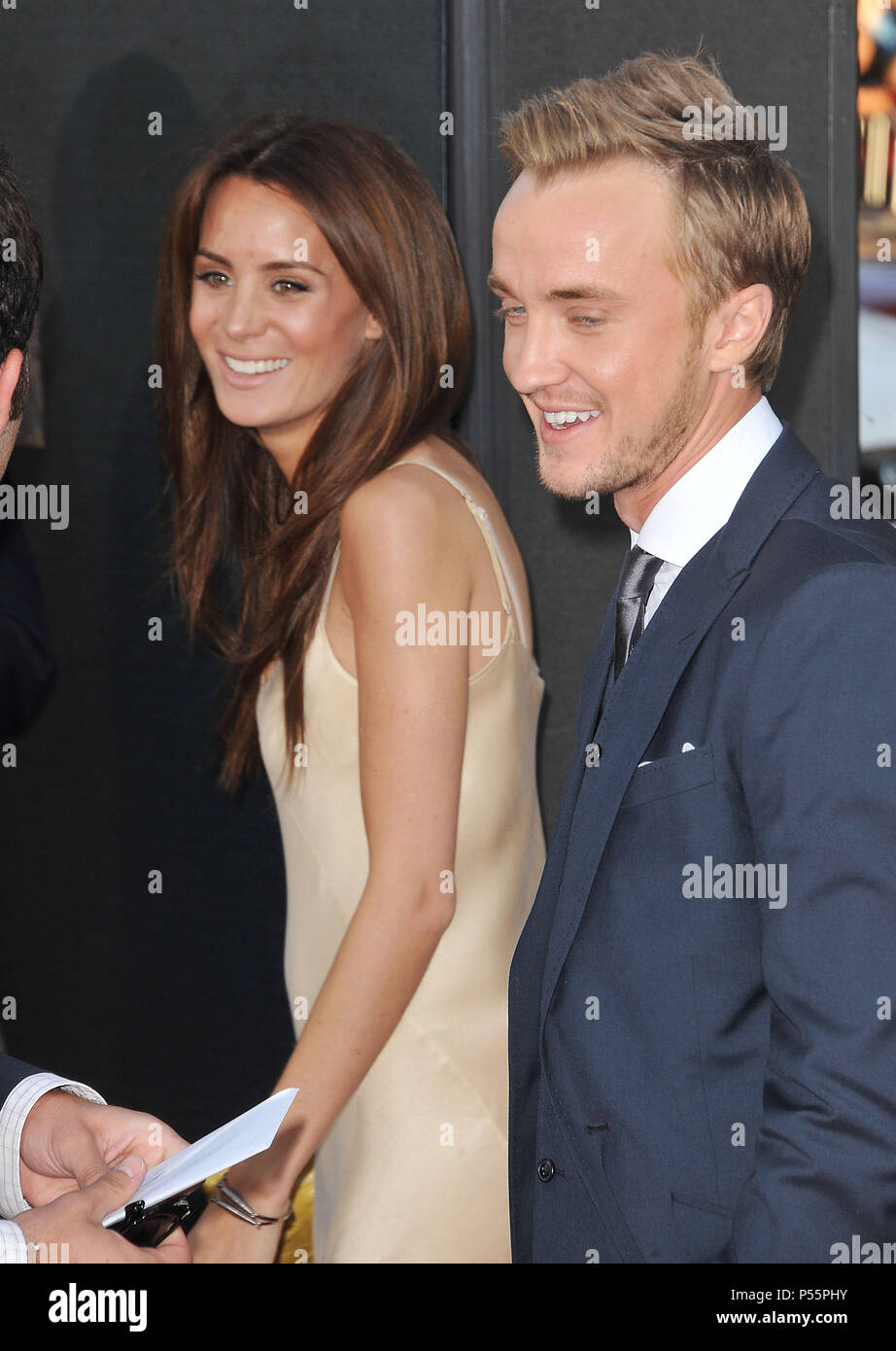 Tom Felton and Jade Gordon , arriving at the Rise of The Planet Of The Apes  Premiere at the Chinese Theatre In Los Angeles.Tom Felton and Jade Gordon  56 ------------- Red Carpet