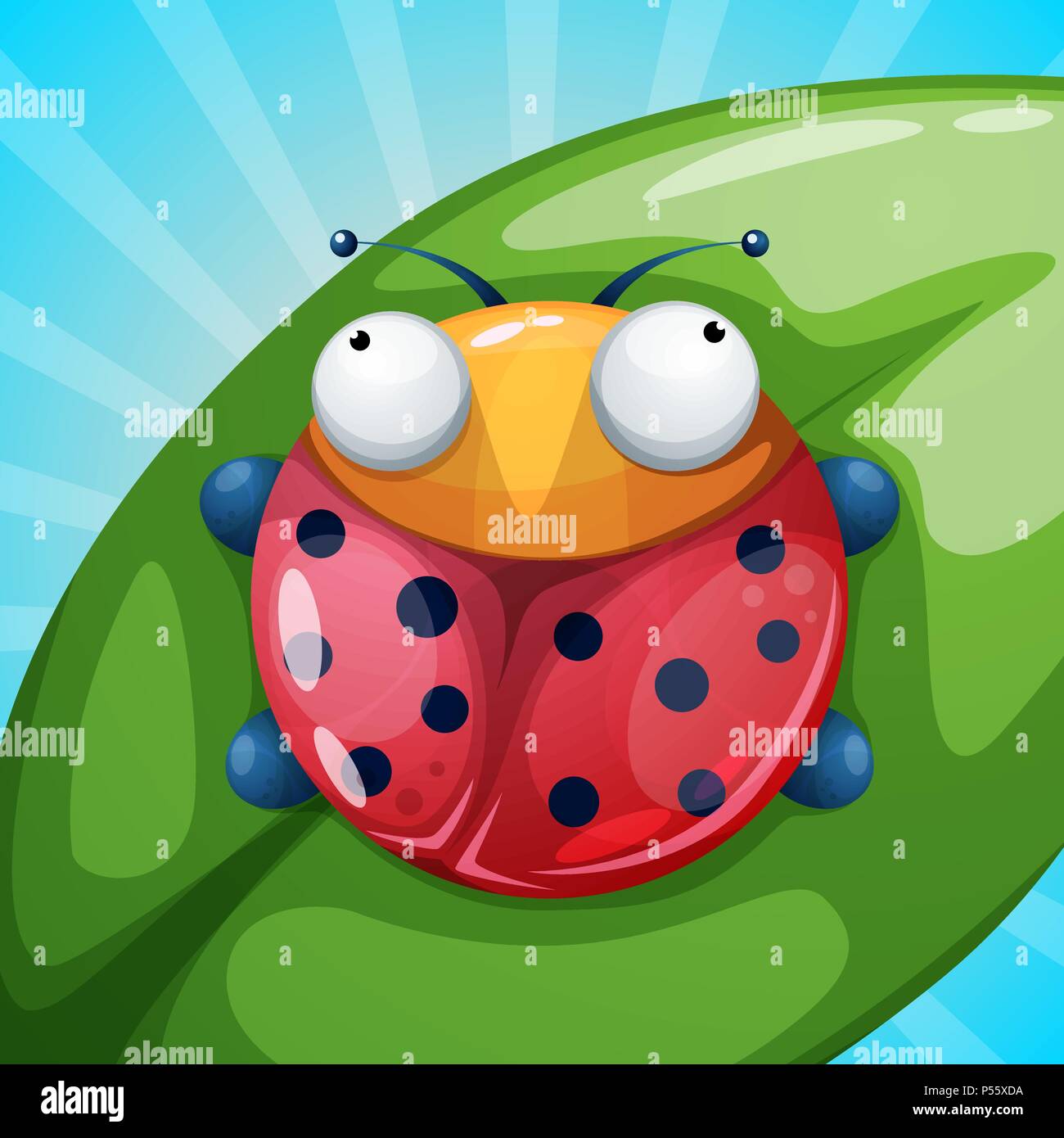 Ladybird insects illustration bugs ladybird Stock Vector Images - Alamy