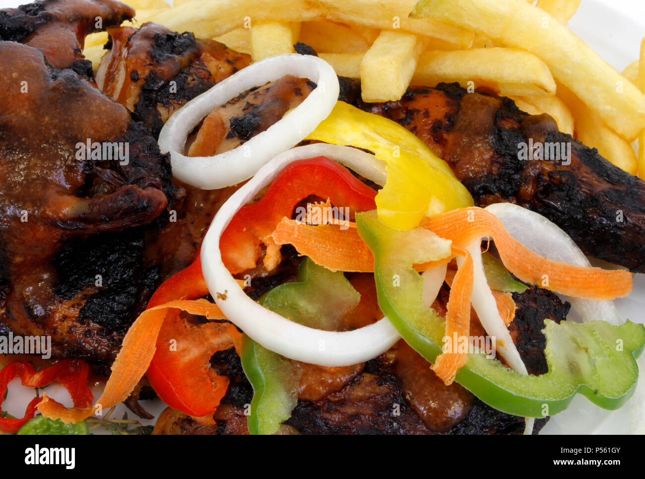 Traditional Caribbean cuisine Stock Photo - Alamy