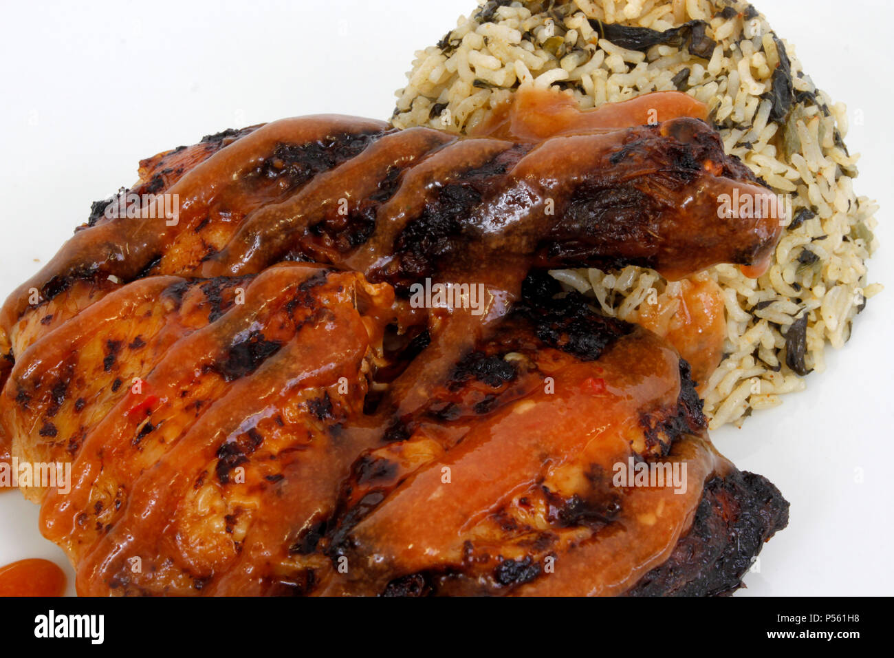 Traditional Caribbean cuisine Stock Photo