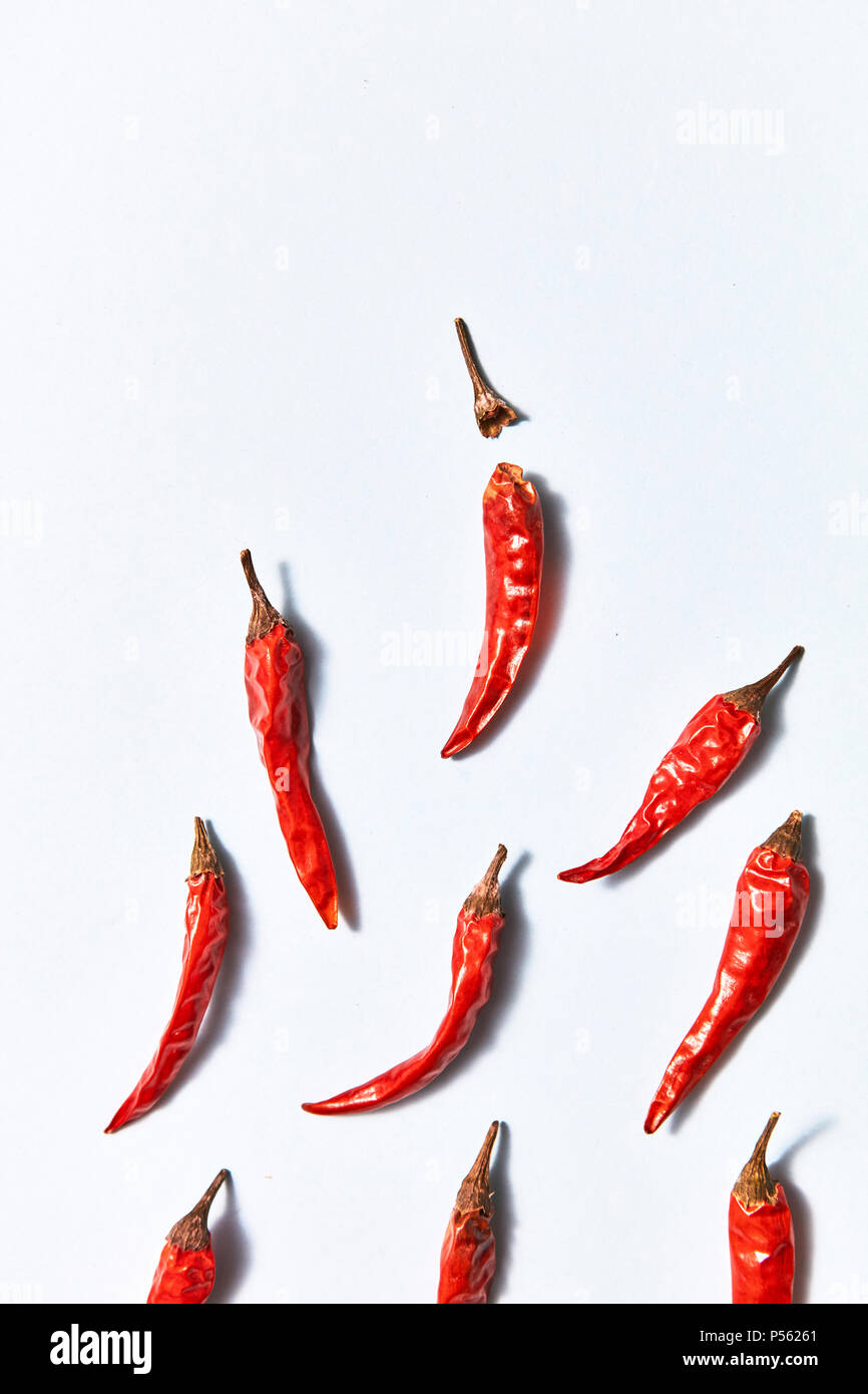 Dried chili peppers isolated on white background Stock Photo Alamy