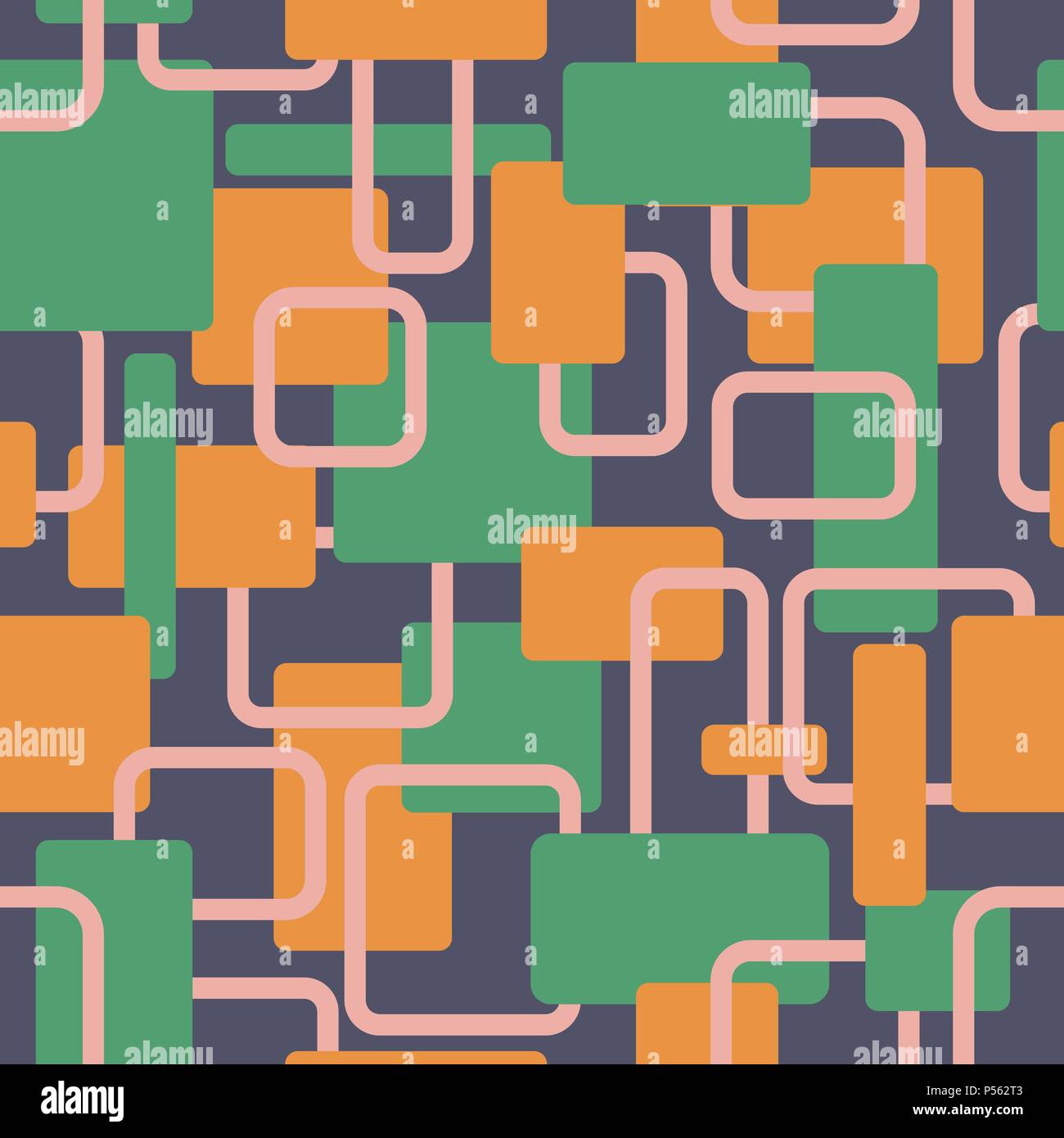 Vector abstract squares seamless vitage contrast pattern Stock Vector