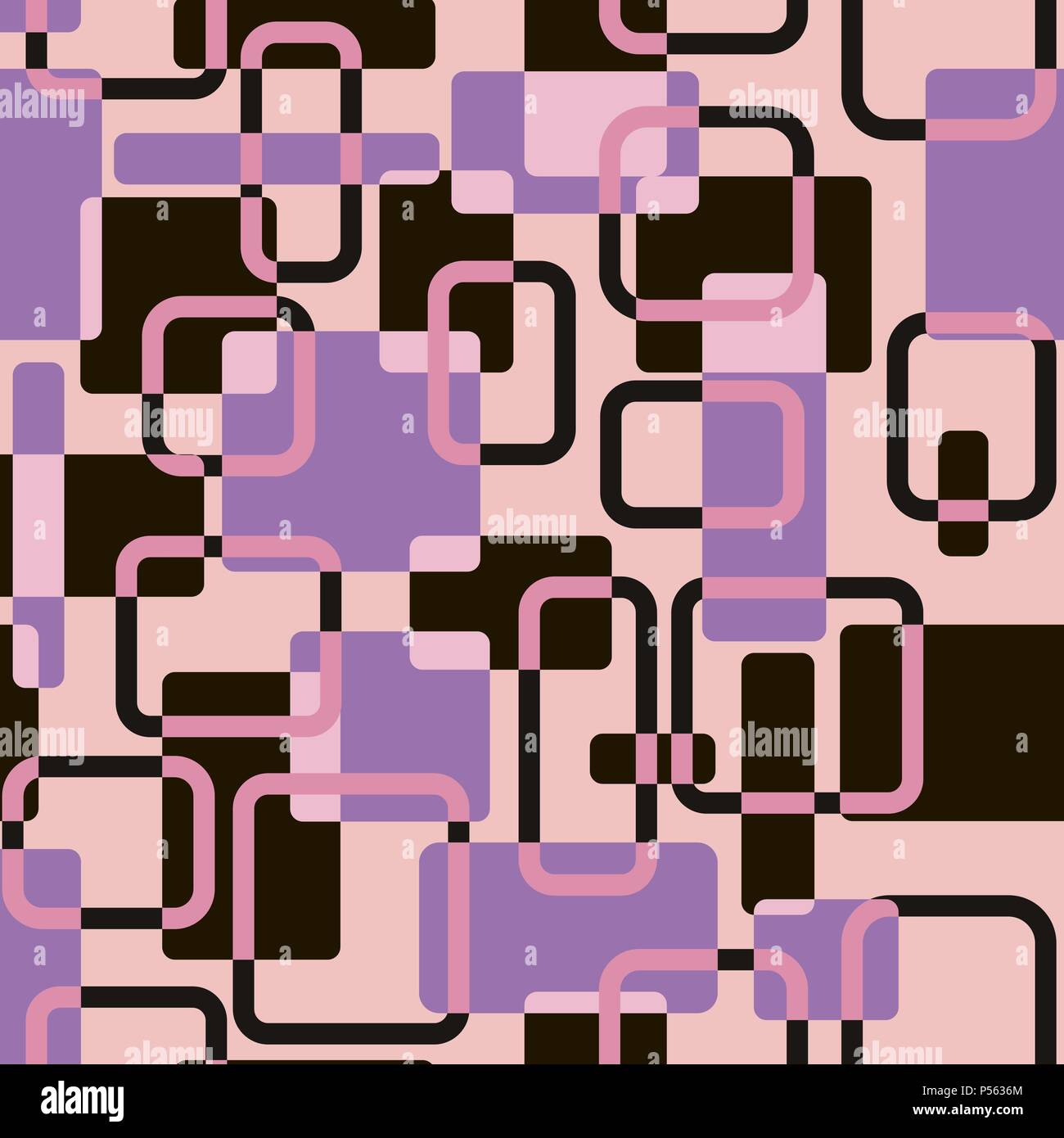 Vector abstract squares seamless vitage pink pattern Stock Vector