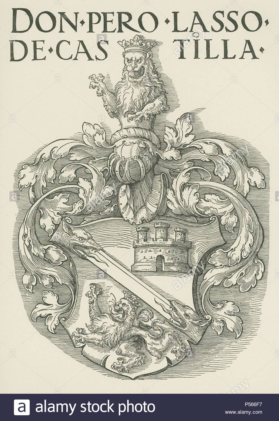Coat of Arms of Don Pedro Lasso de Castilla. Around 1530. Woodcut, 470 x 323mm. Author: Albrecht Dürer (1471-1528).
