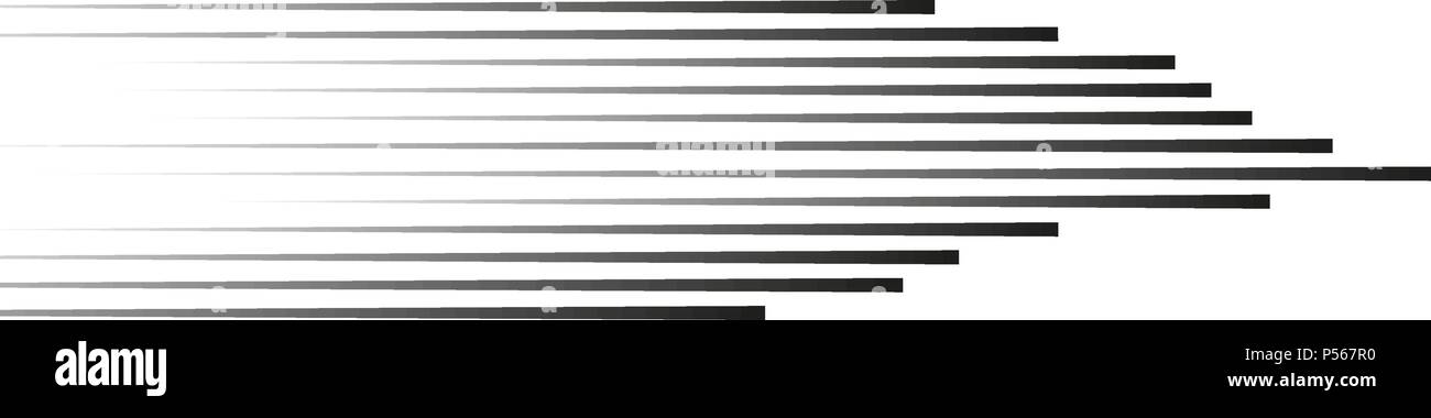 Set speed lines isolated set. Motion effect for your design. Black lines on white background. Vector Stock Vector