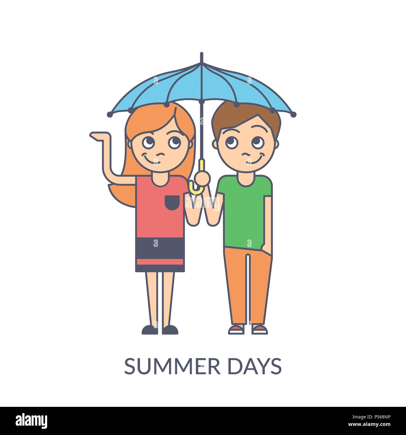 Summer Couple Cartoon Flat Vector Illustration Of Young Girl And Boy Holding Hands And Standing Under Umbrella Together Smiling Teenagers Isolated O Stock Vector Image Art Alamy Summer Couple Cartoon Flat Vector Illustration Of Young Girl And Boy Holding Hands And Standing Under Umbrella Together Smiling Teenagers Isolated O Stock Vector Image Art Alamy