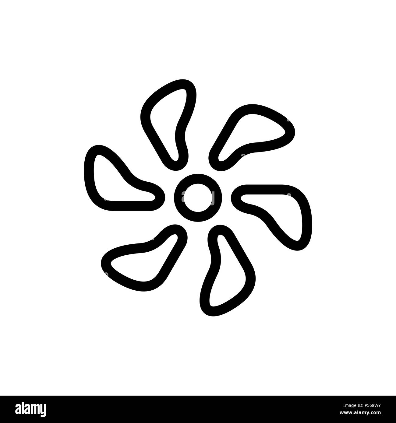 Wind icon for simple flat style weather ui design. Stock Vector