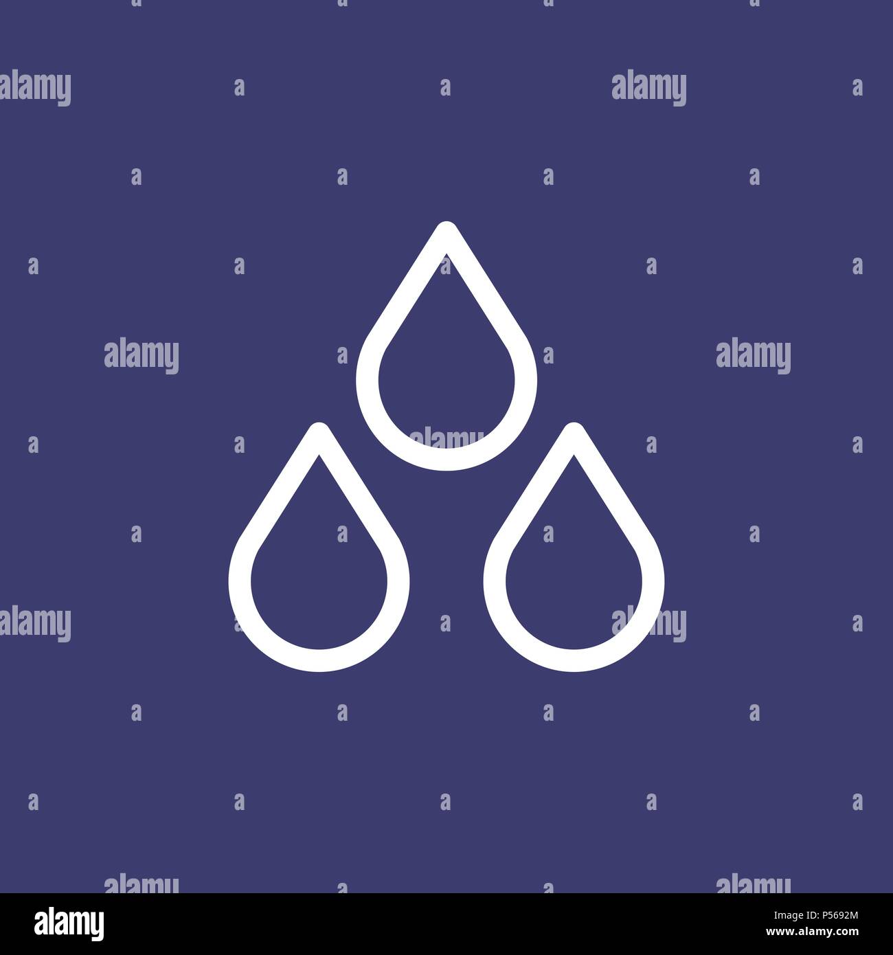 Rain cloud icon for simple flat style weather ui design. Stock Vector