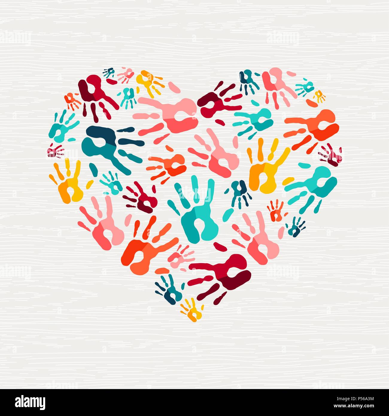 Handprint with heart hi-res stock photography and images - Alamy