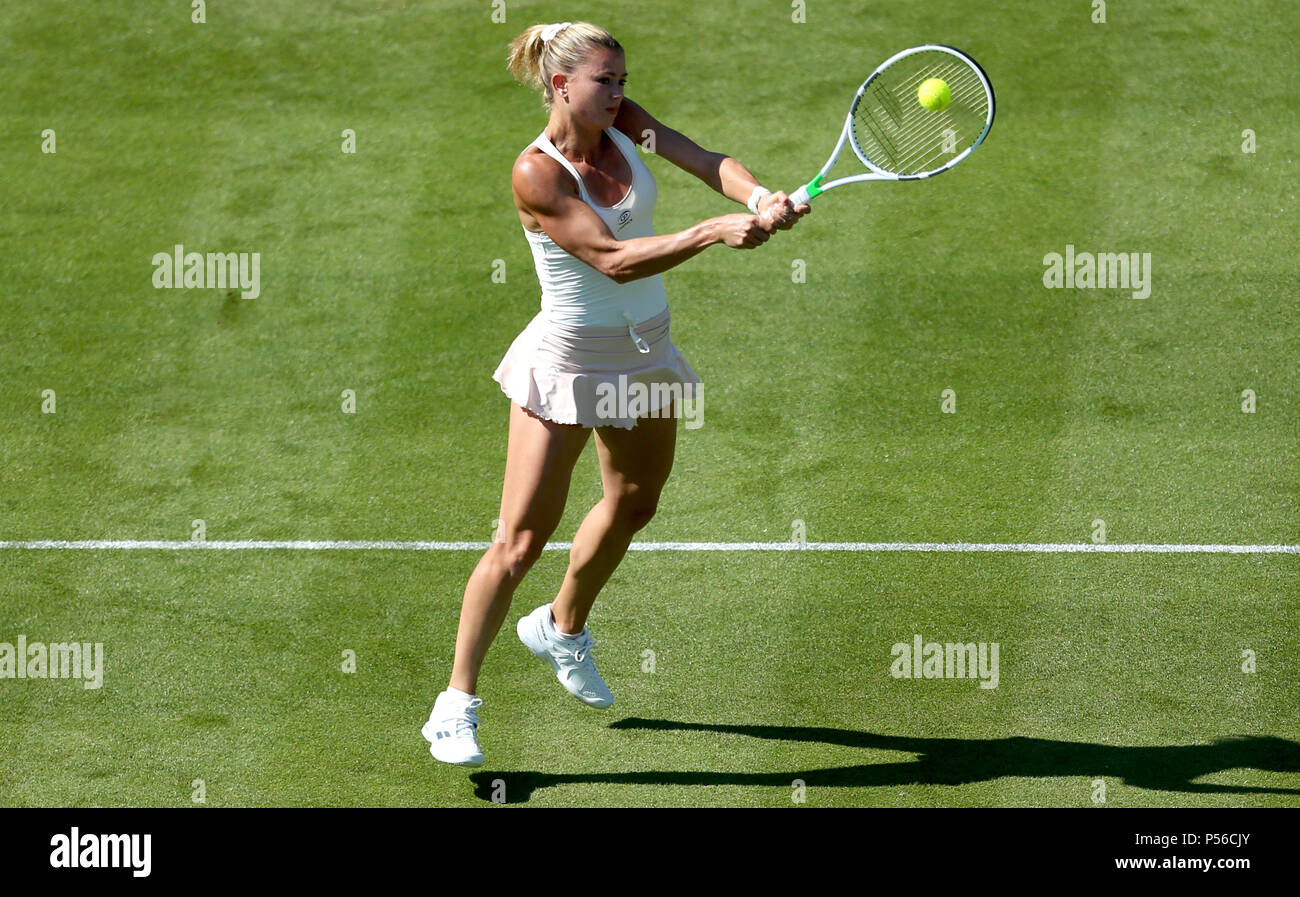 Camila Giorgi during day two of the Nature Valley International at Devonshire Park, Eastbourne. Stock Photo