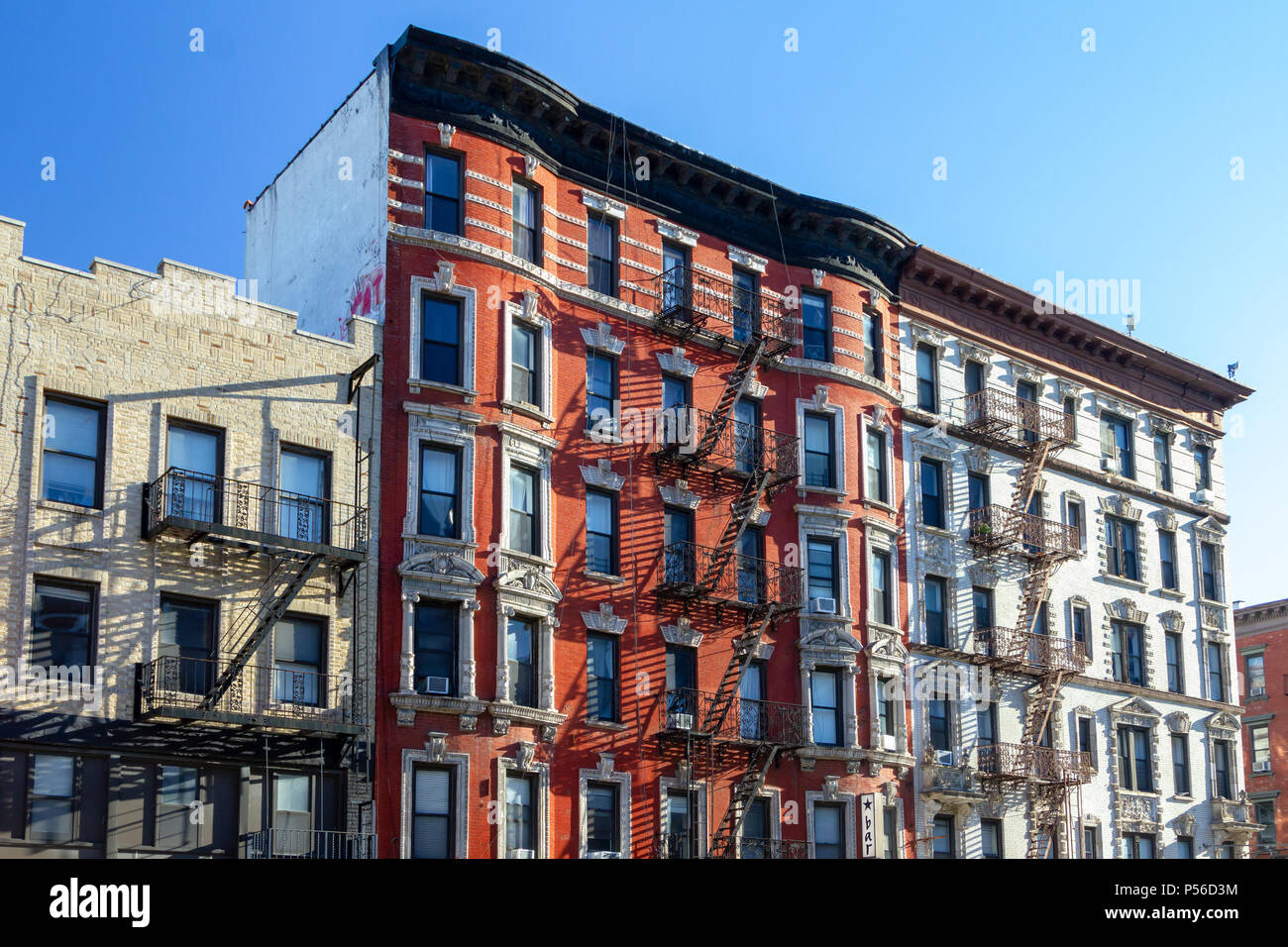 Old buildings in the East Village of Manhattan in New York City Stock ...