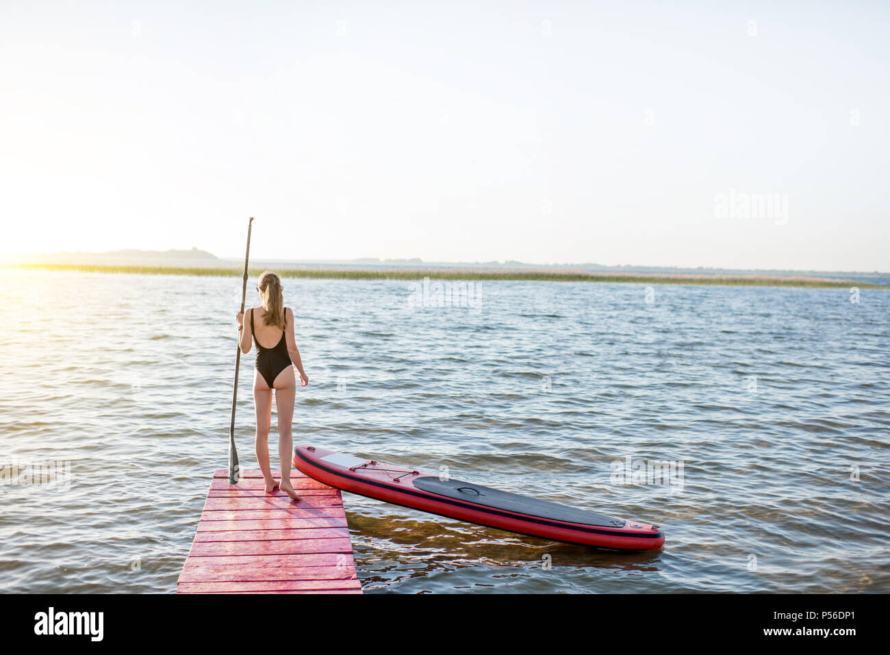 Female Paddle Boarding Stock Photos &amp; Female Paddle ...