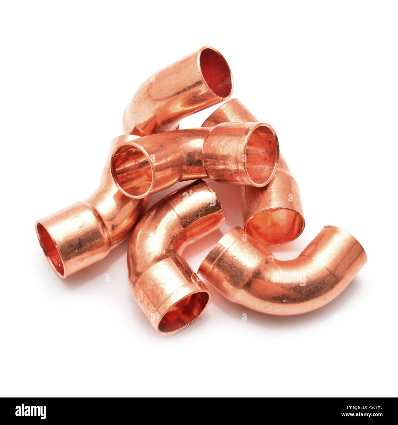 copper fitting isolated on white Stock Photo Alamy