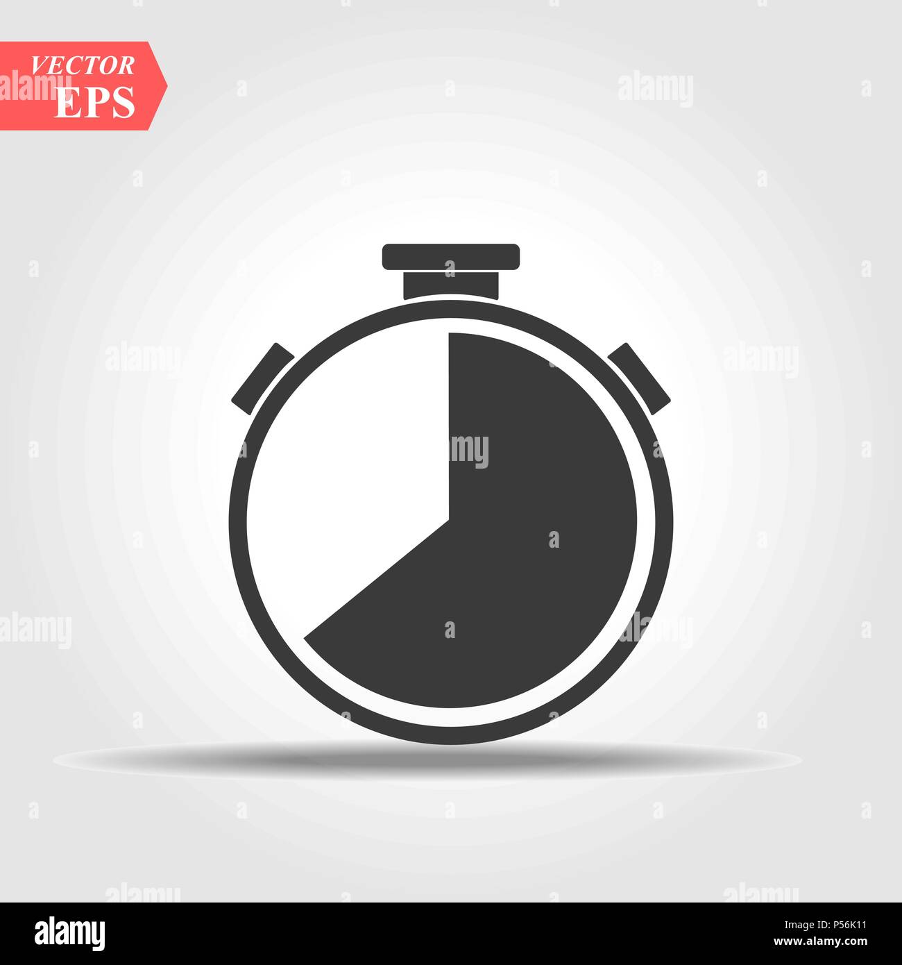 stopwatch vector icon. Clock line icon in trendy flat style isolated on ...