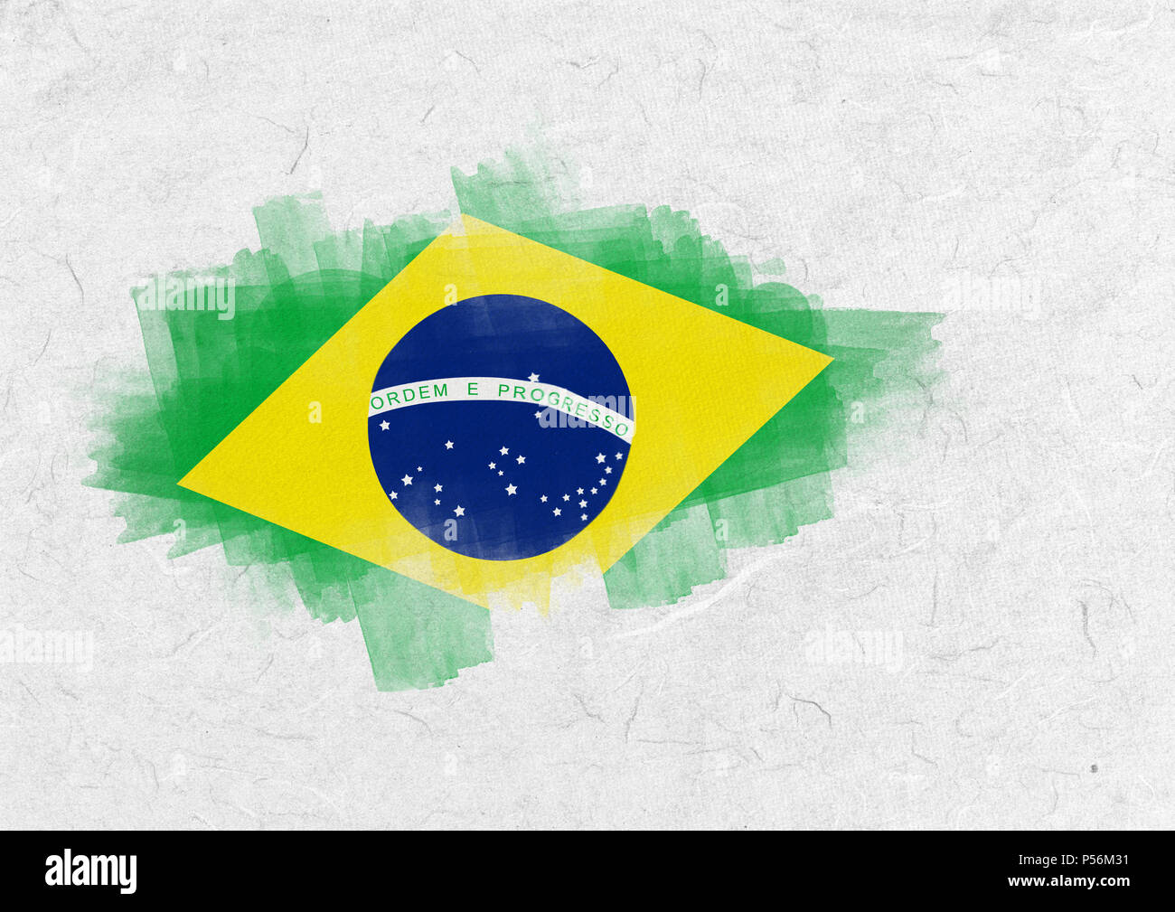 Composite image of brasil national flag Stock Photo