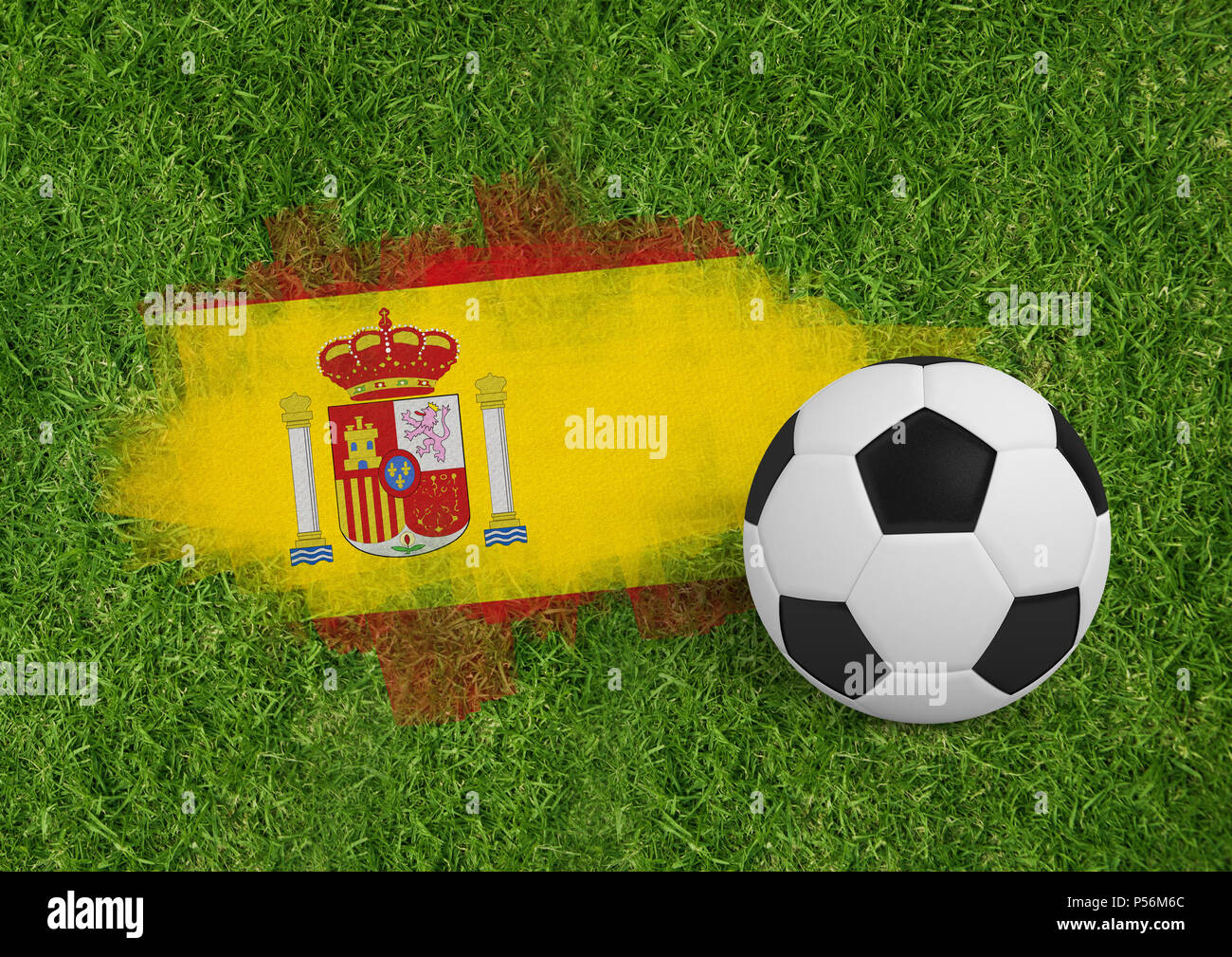 Composite image of black and white football Stock Photo Alamy