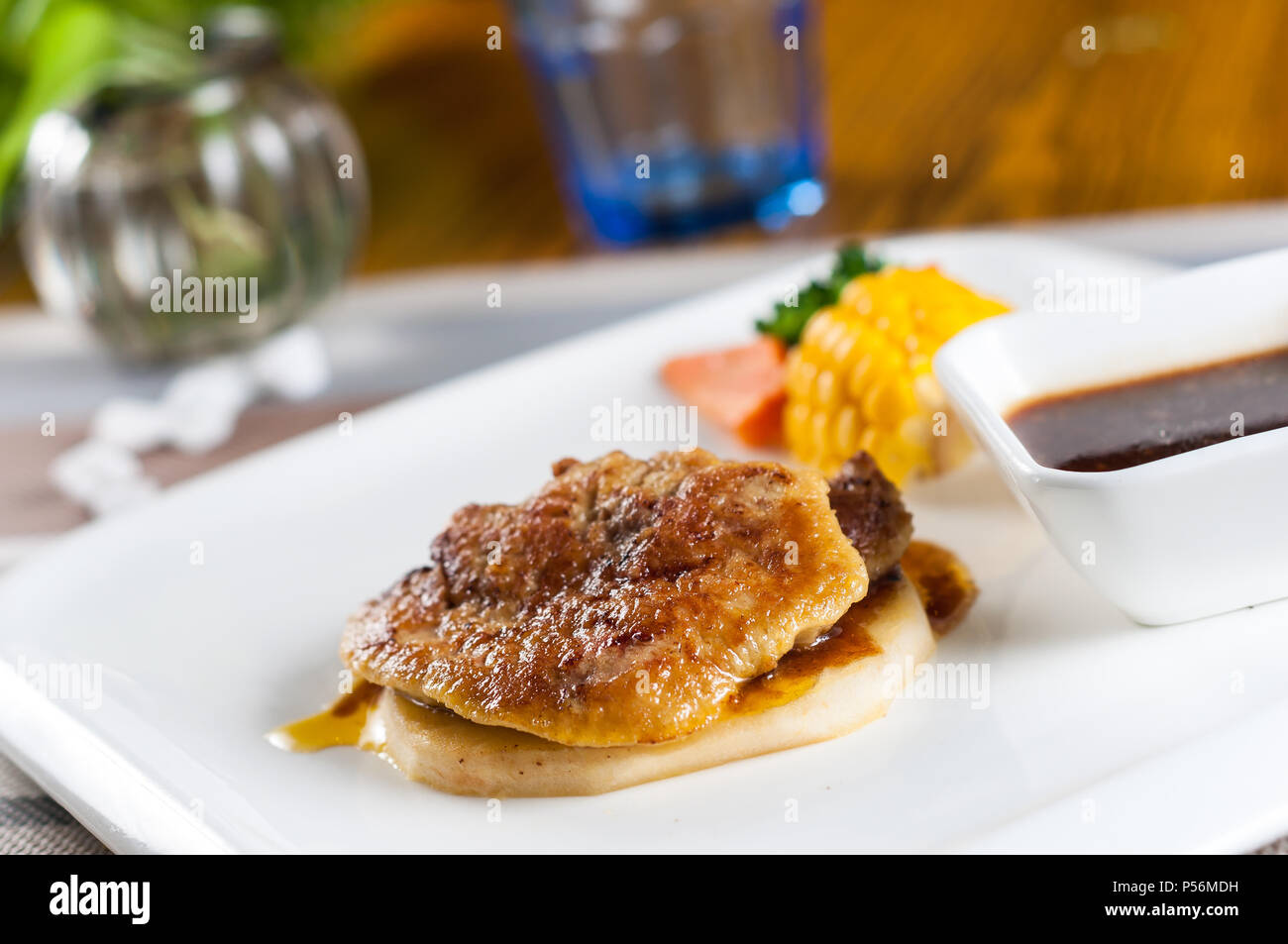PanFried Goose Liver Stock Photo Alamy