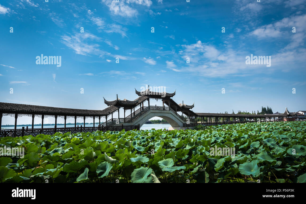 Kunshan City, Suzhou province Jiangsu China Jinxi ancient town of natural scenery Stock Photo