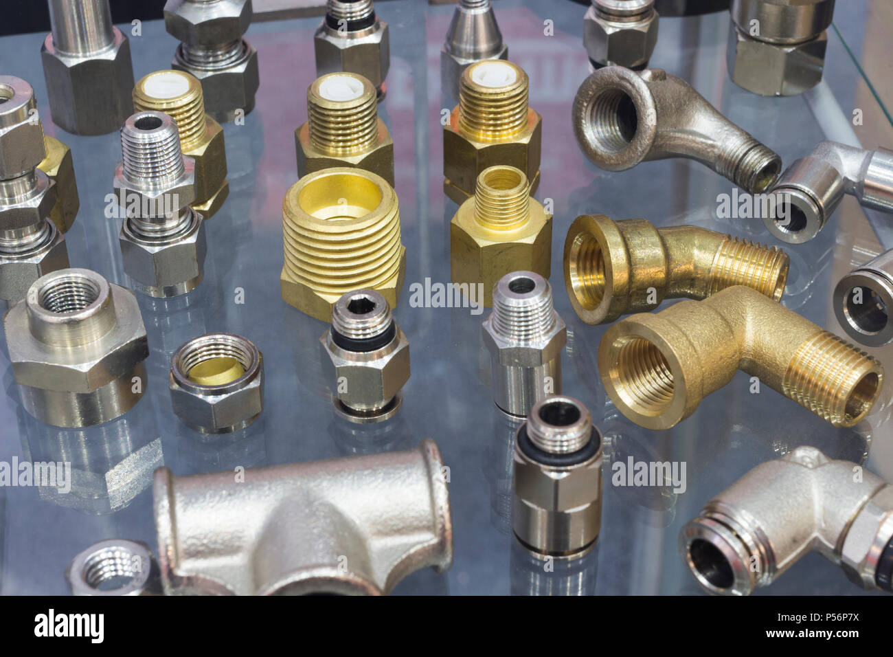 Stainless steel pipe fittings hires stock photography and images Alamy