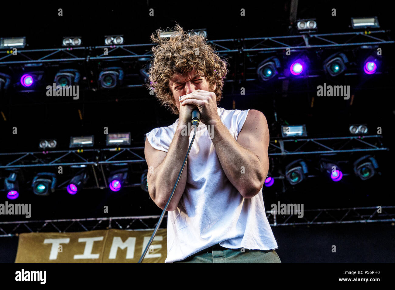 Denmark, Copenhagen June 20, 2018. The American hardcore punk band Turnstile performs a live