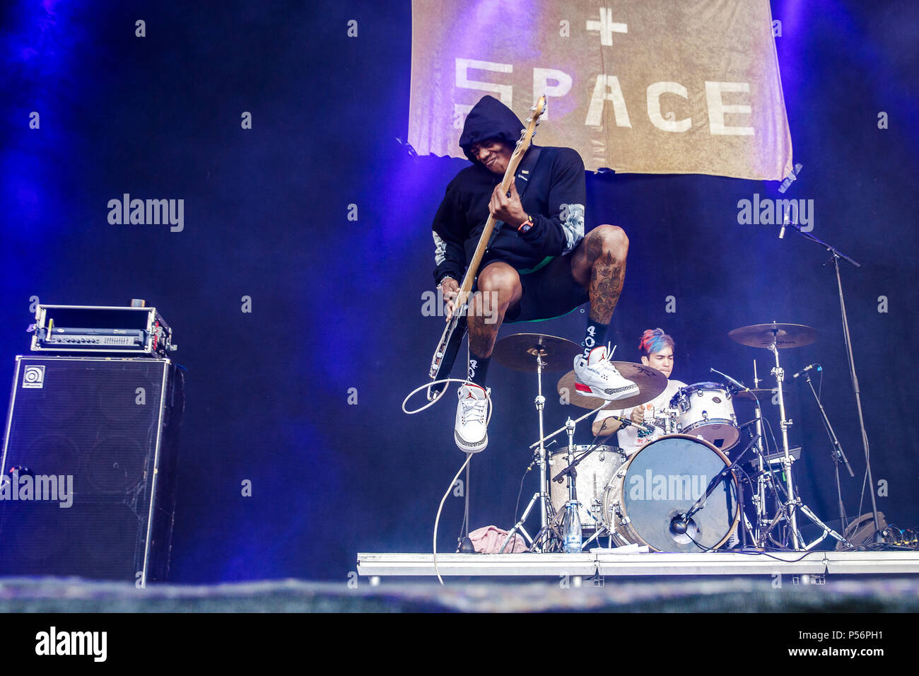 Denmark, Copenhagen June 20, 2018. The American hardcore punk band Turnstile performs a live